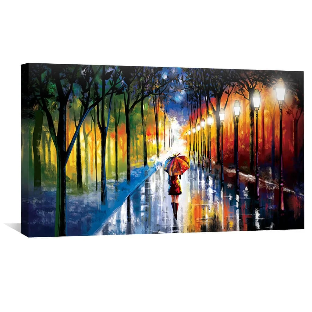 Rainy Stroll Canvas - Image 4