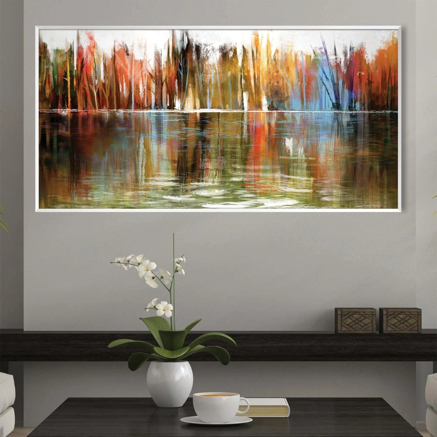Reflecting Abstract Waters Canvas - Image 3