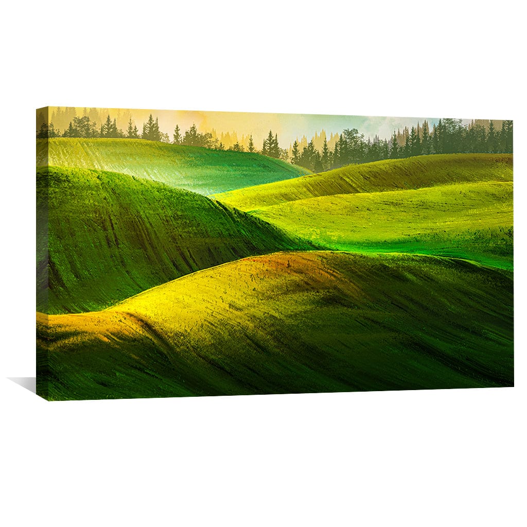 Rolling Emerald Hills Canvas - Image 4