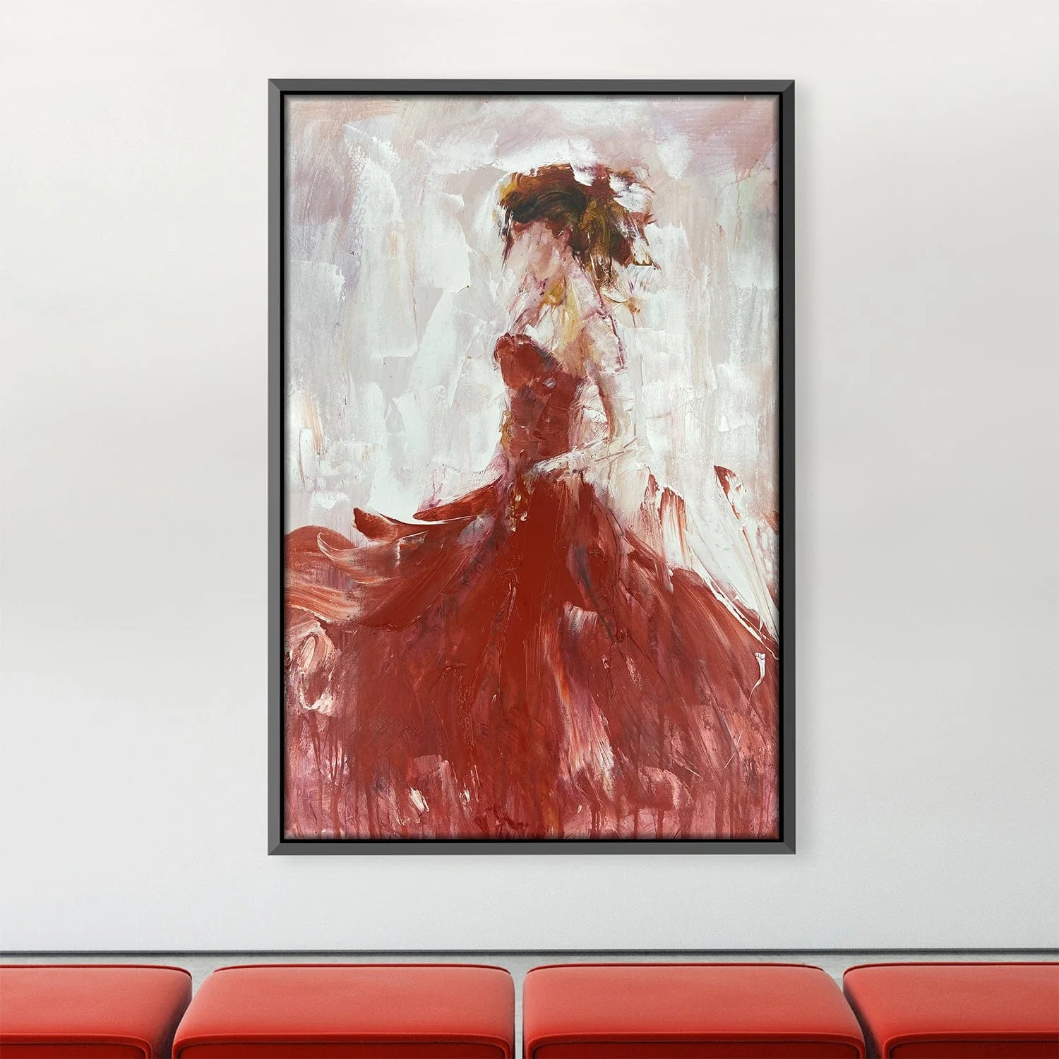 Rouge Abstract Woman Oil Painting - Image 2