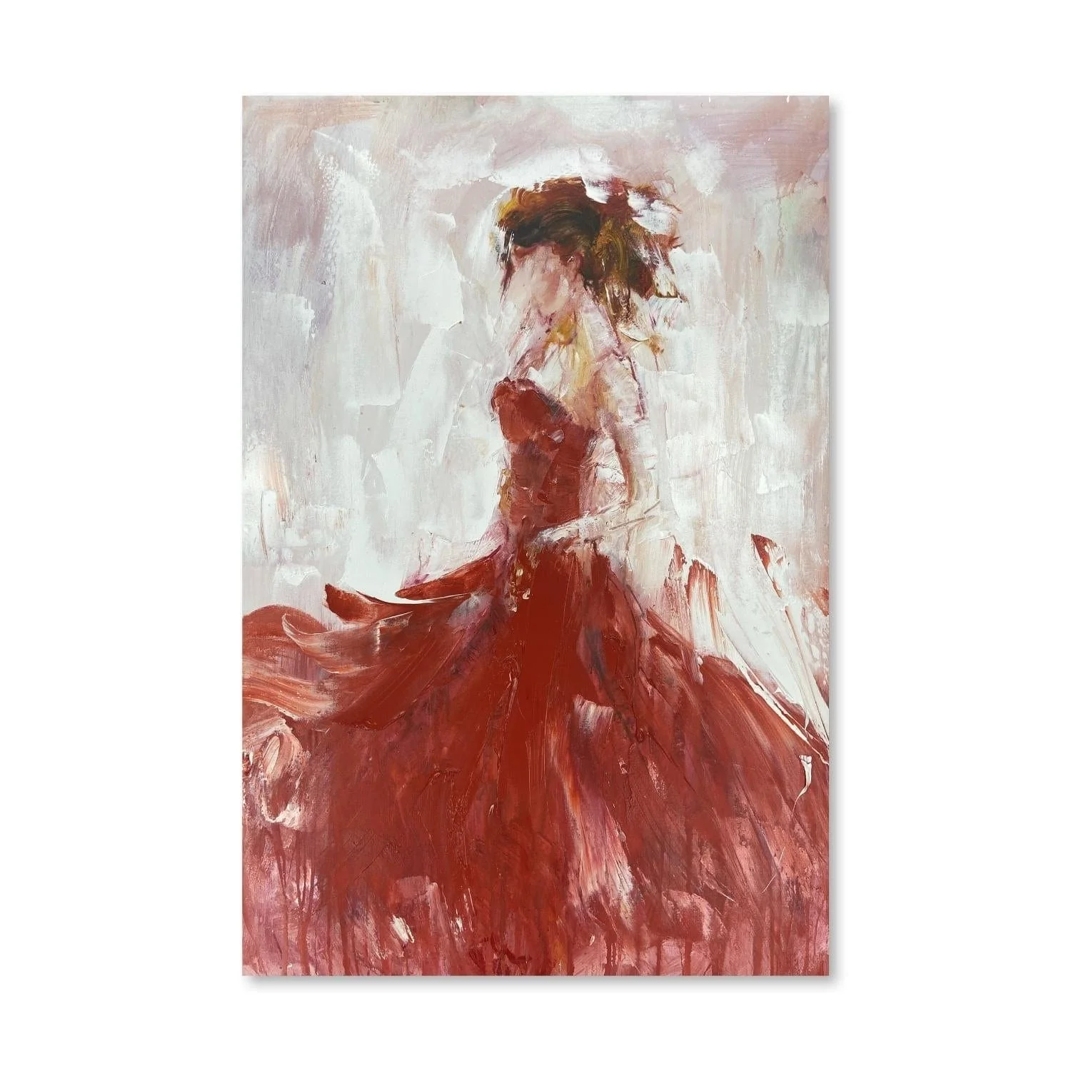 Rouge Abstract Woman Oil Painting - Image 3
