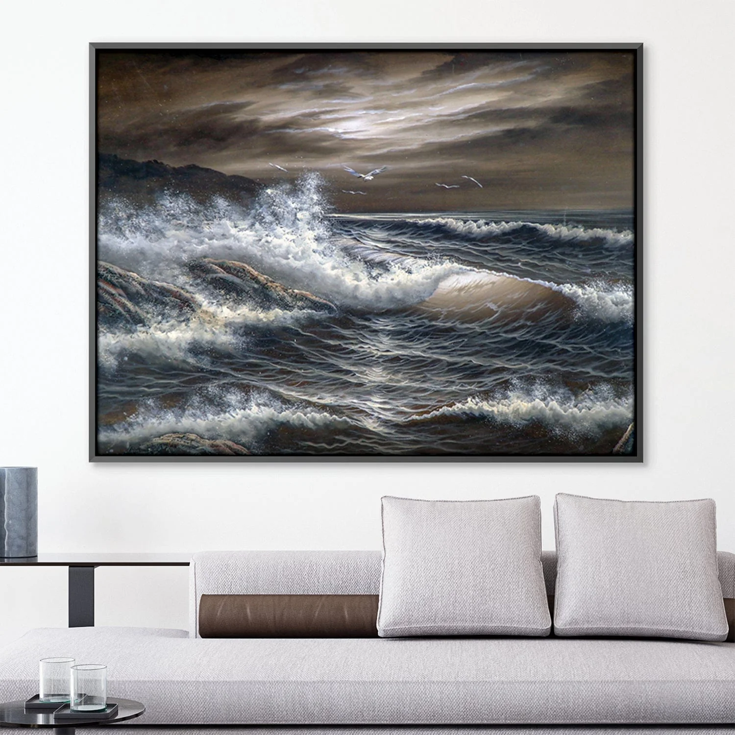 Rough Seas Oil Painting - Image 2