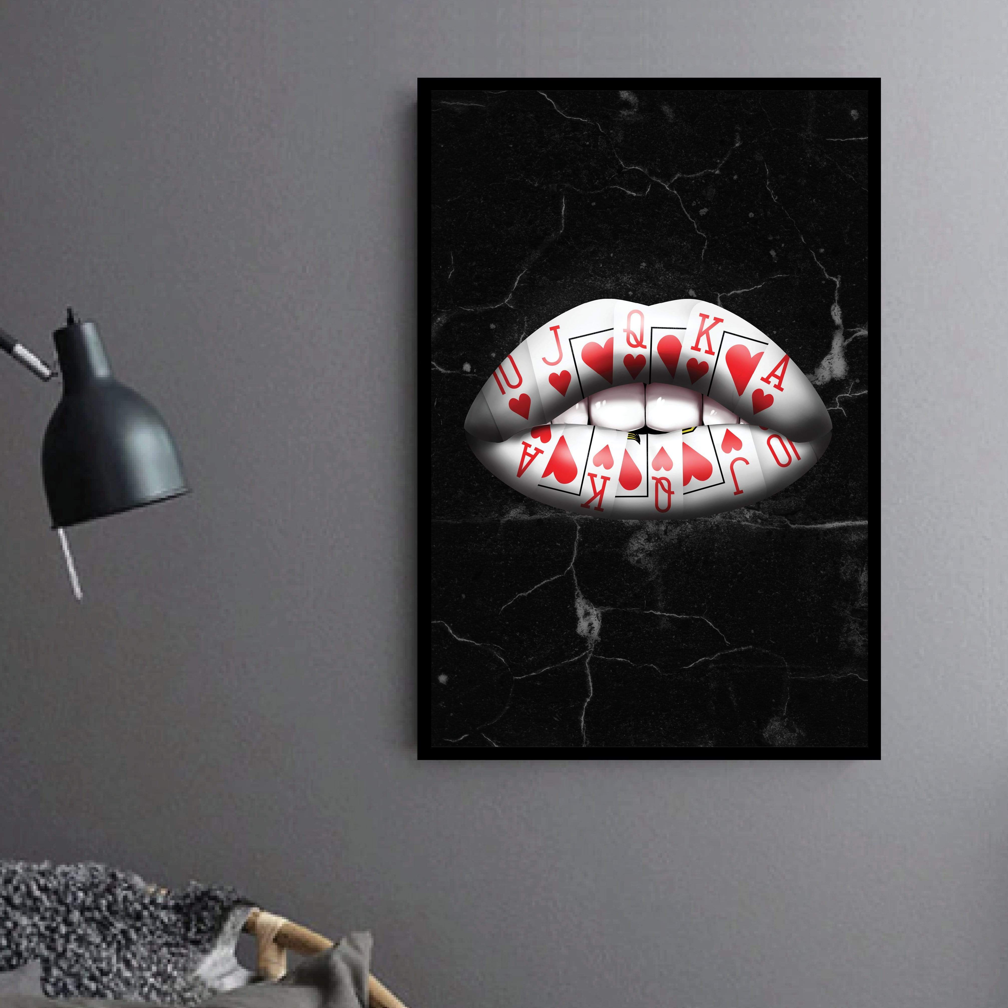 Royal Flush Lips - Hearts Canvas - Image 3
