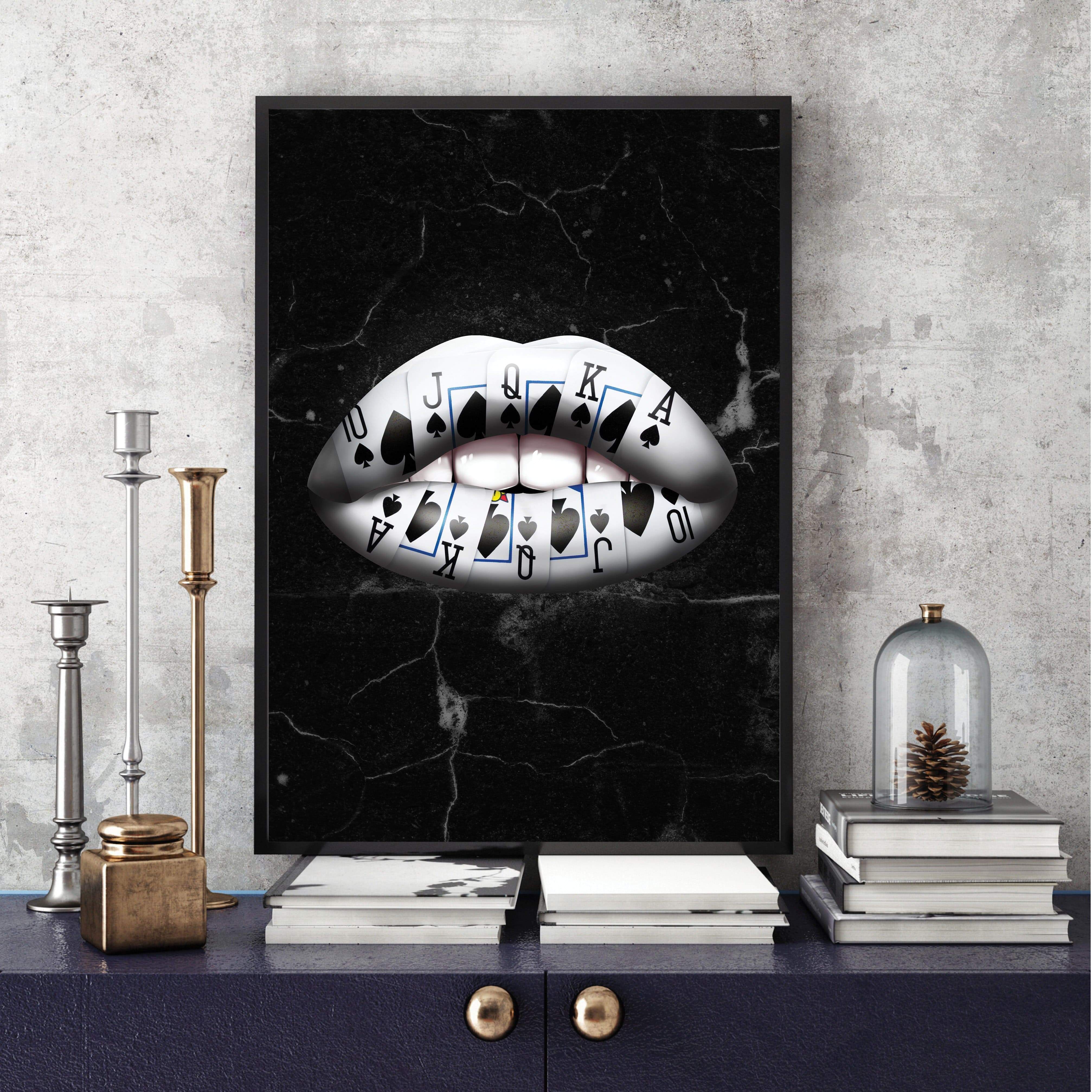 Royal Flush Lips - Spades Canvas - Image 6