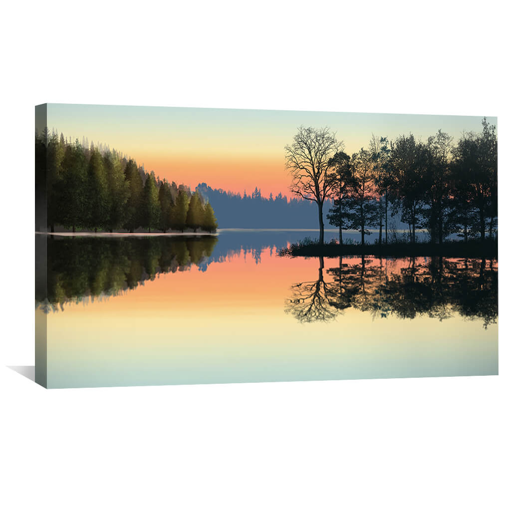 Serene Lakeview Canvas - Image 4