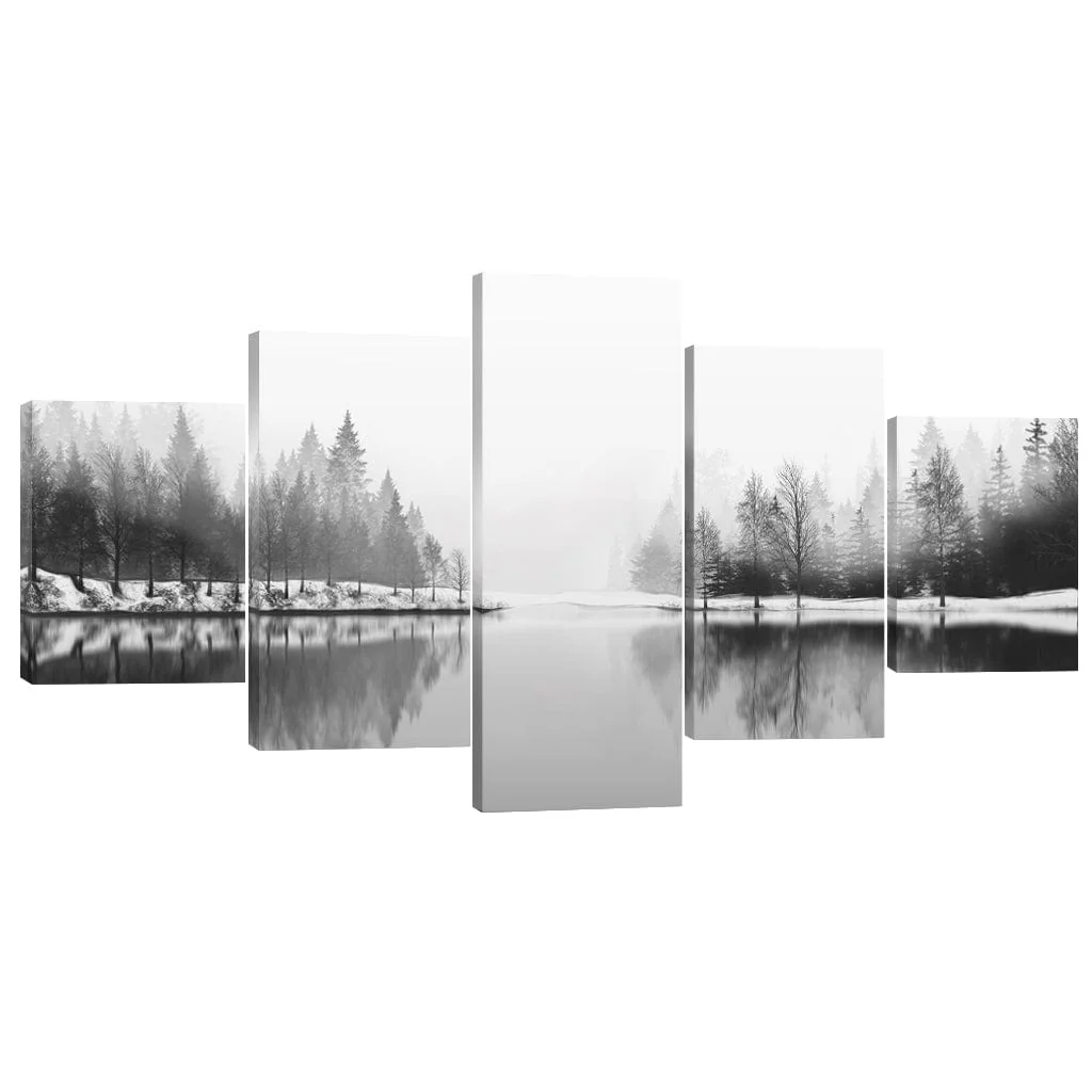 Shaded Lake Canvas - 5 Panel - Image 2