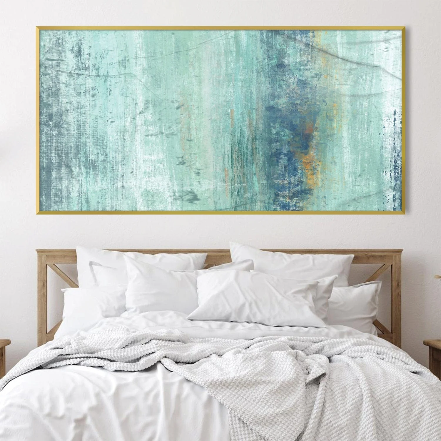 Shades of Turquoise Canvas - Image 2