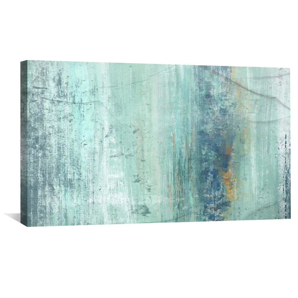 Shades of Turquoise Canvas - Image 4