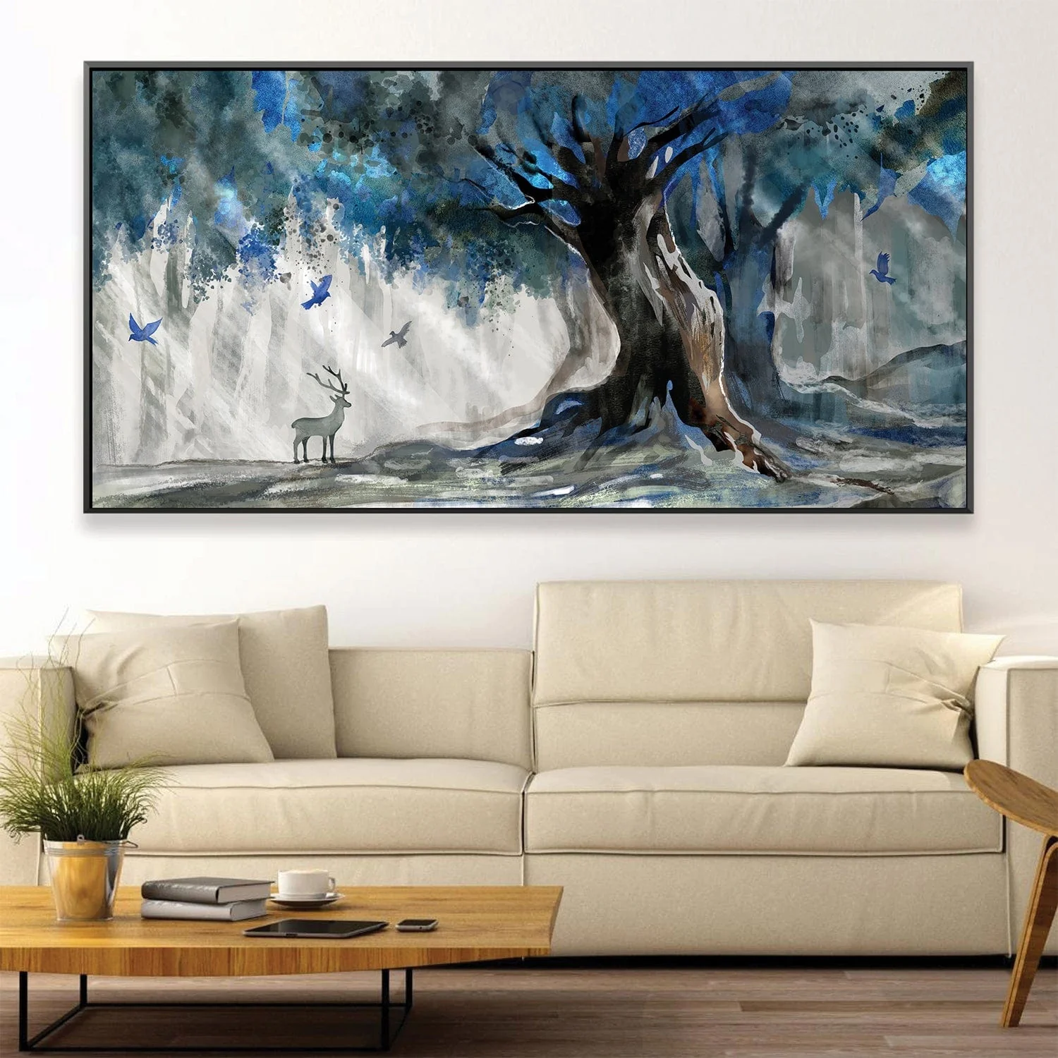 Silent Blue Canopy Canvas