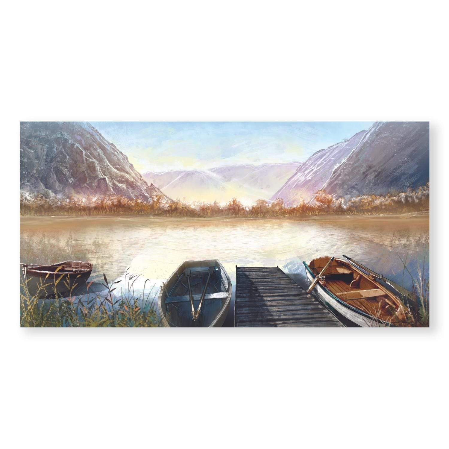 Sketched Lakeside Canvas - Image 5