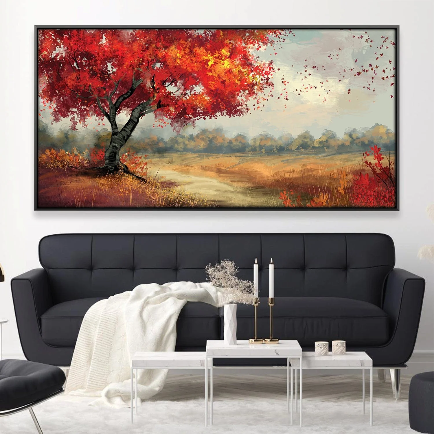 Solace in Scarlet Canvas