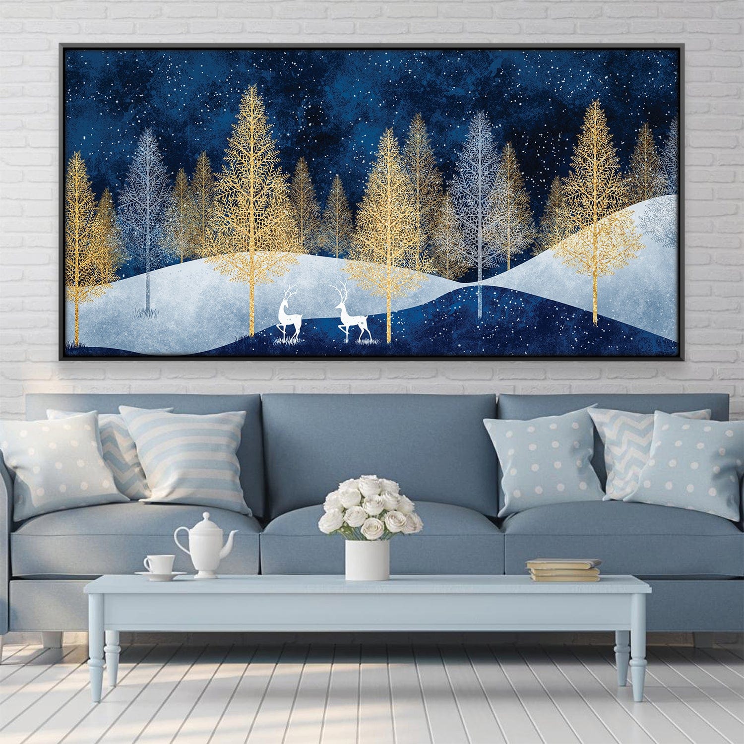 Stags Beneath The Stars Canvas