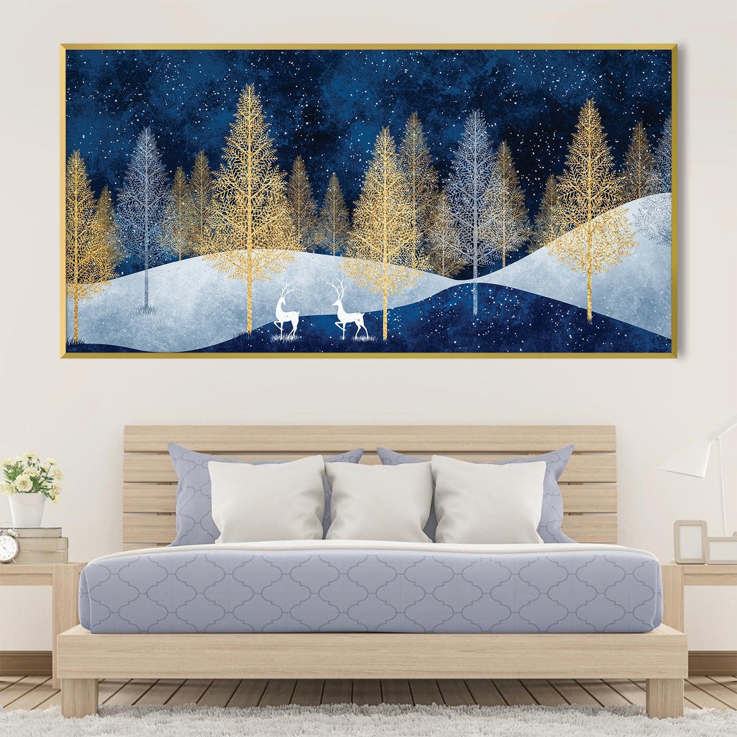 Stags Beneath The Stars Canvas - Image 2