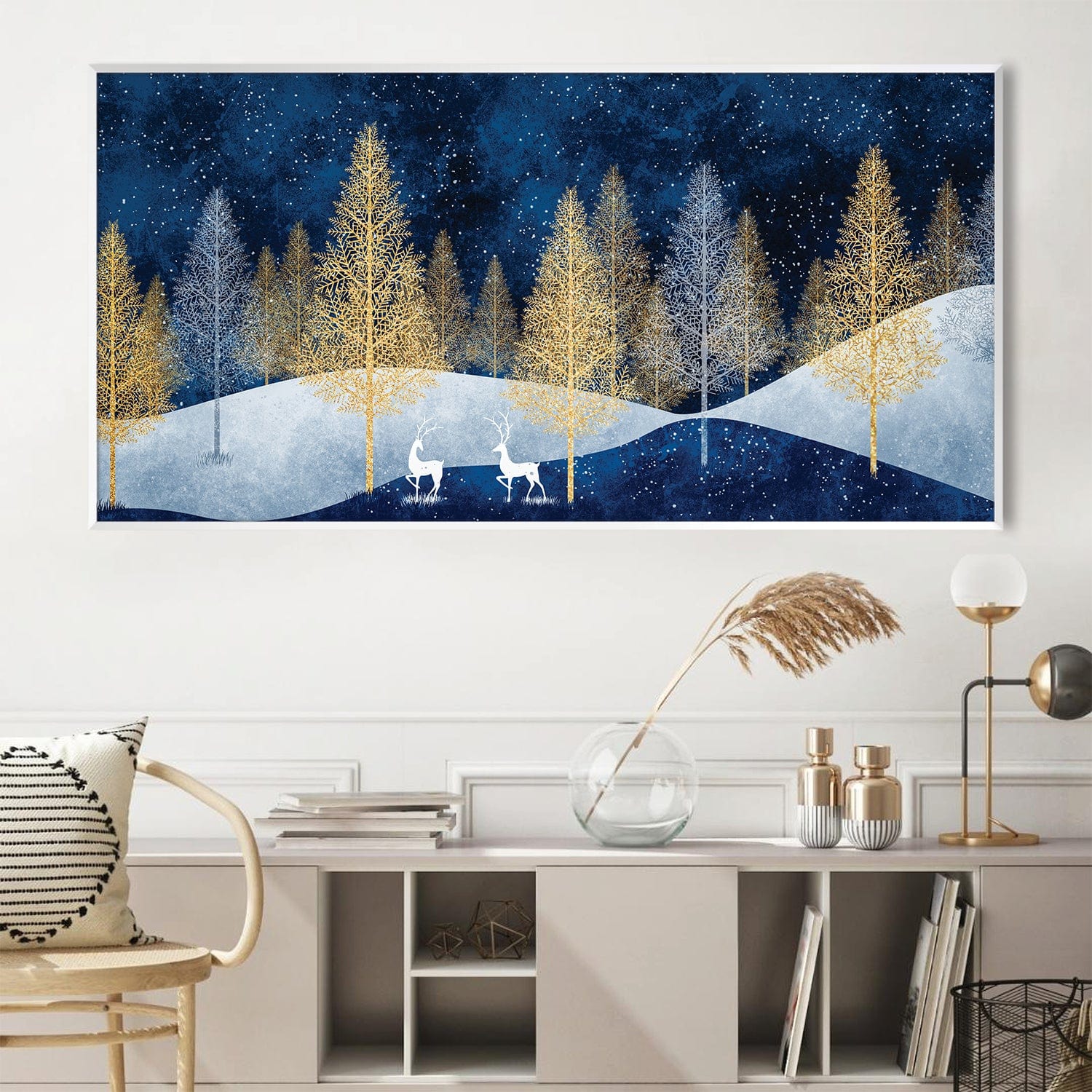 Stags Beneath The Stars Canvas - Image 3