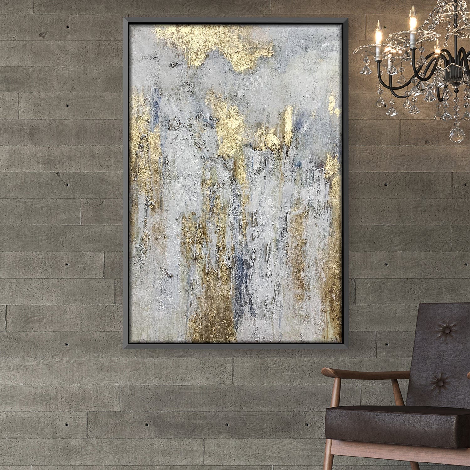 Striking Gold Oil Painting - Image 2