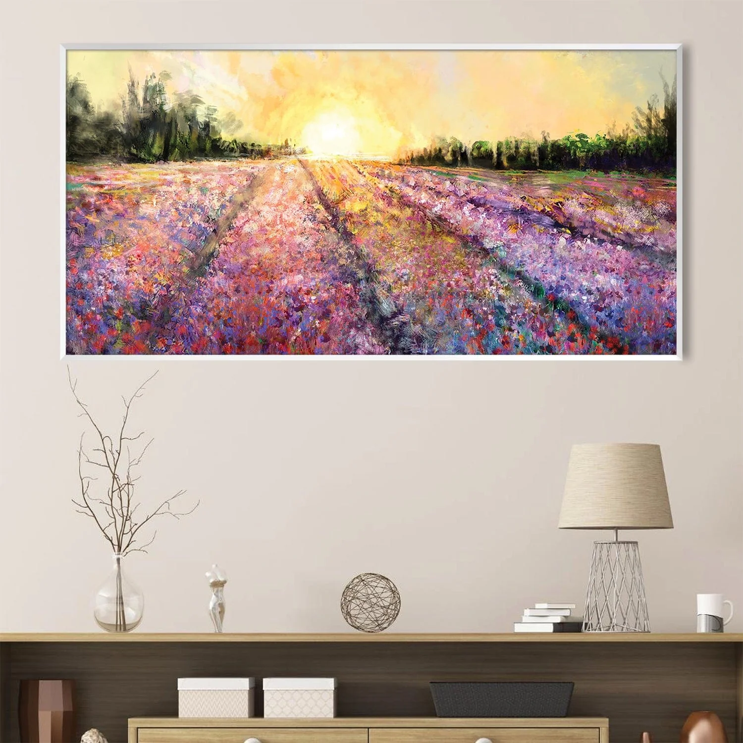 Sunrise Over Lavender Fields Canvas - Image 3