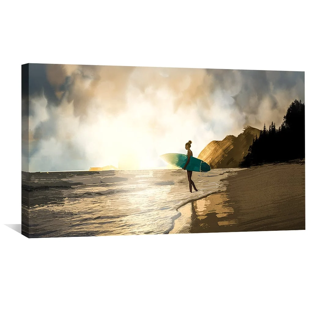 Surf's Dawn Canvas - Image 4