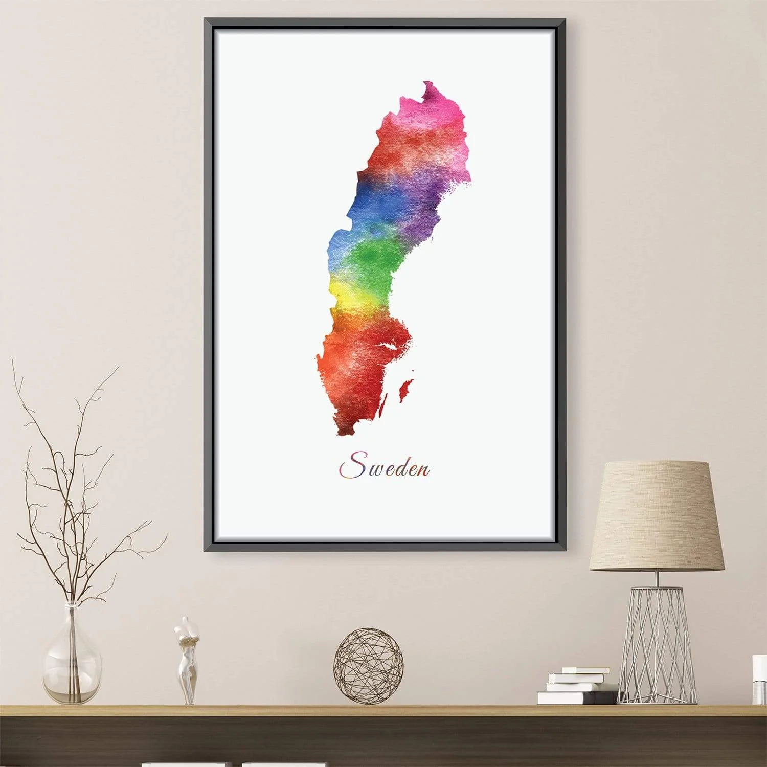 Sweden Rainbow Canvas
