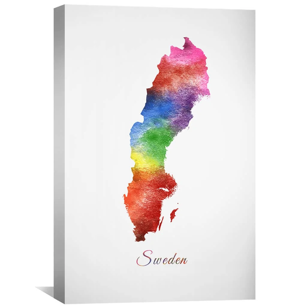 Sweden Rainbow Canvas - Image 2