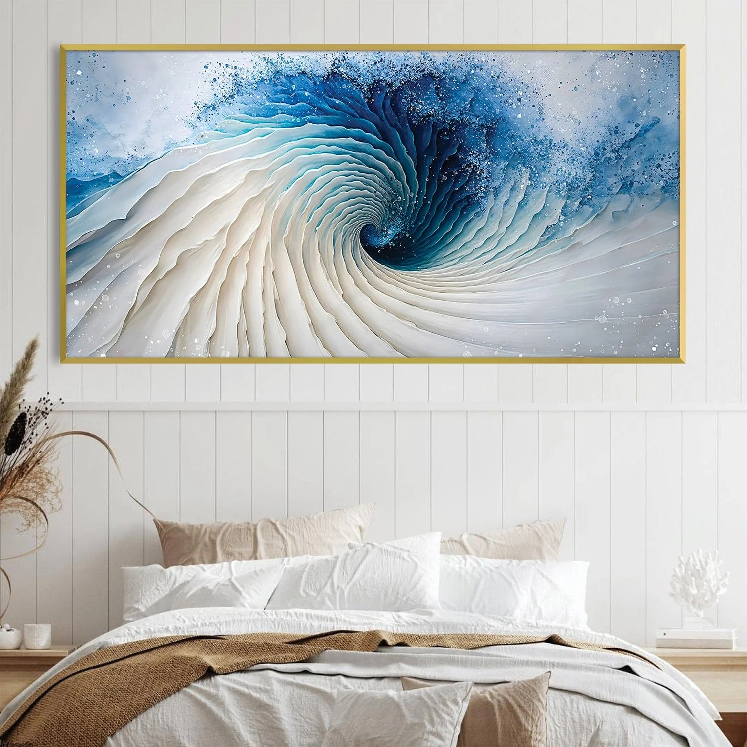 Swirl Blue Depth Canvas - Image 2