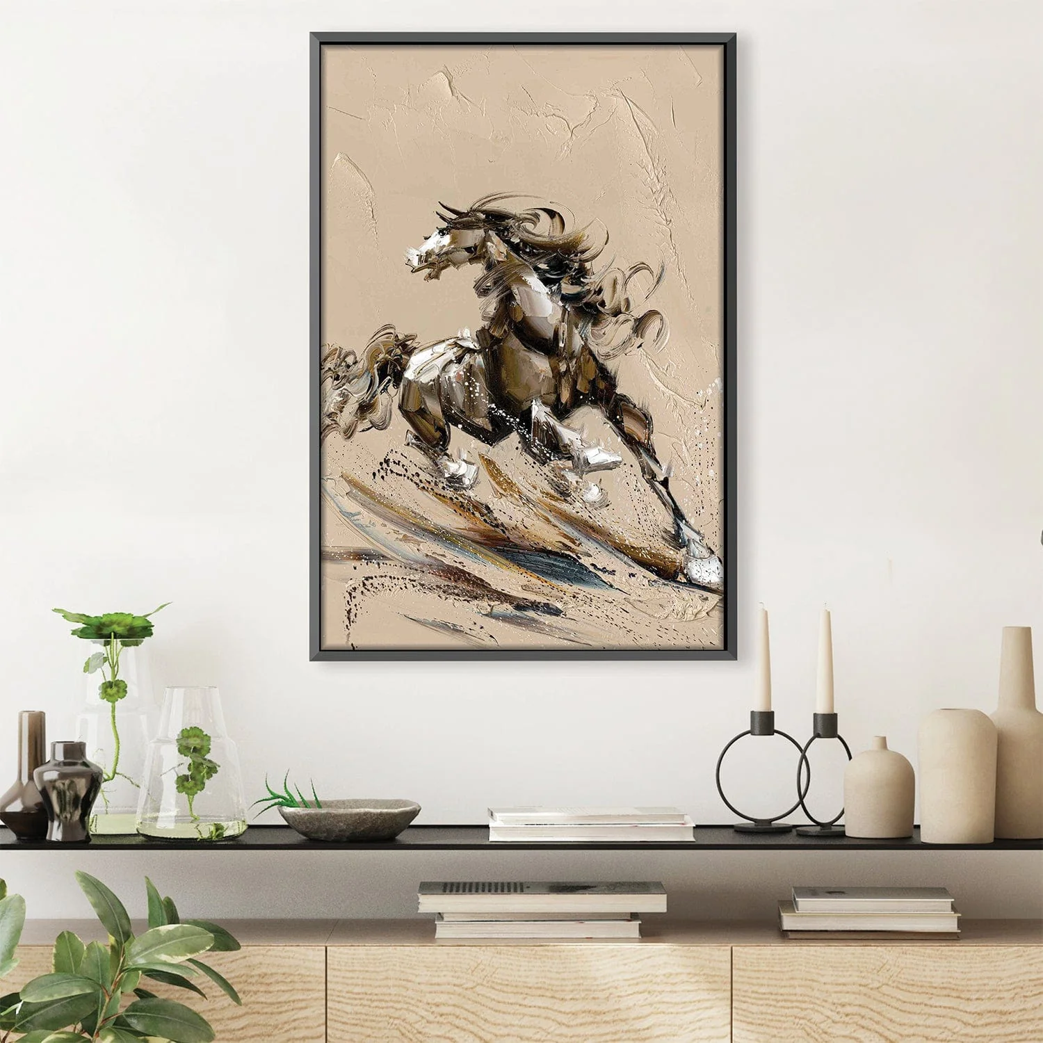 Swirling Stallion Oil Painting - Image 2