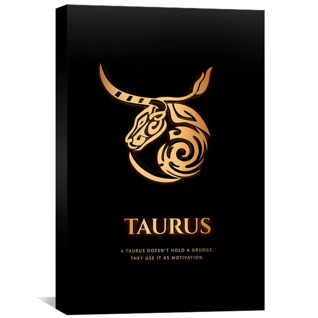 Taurus - Gold Canvas - Image 2