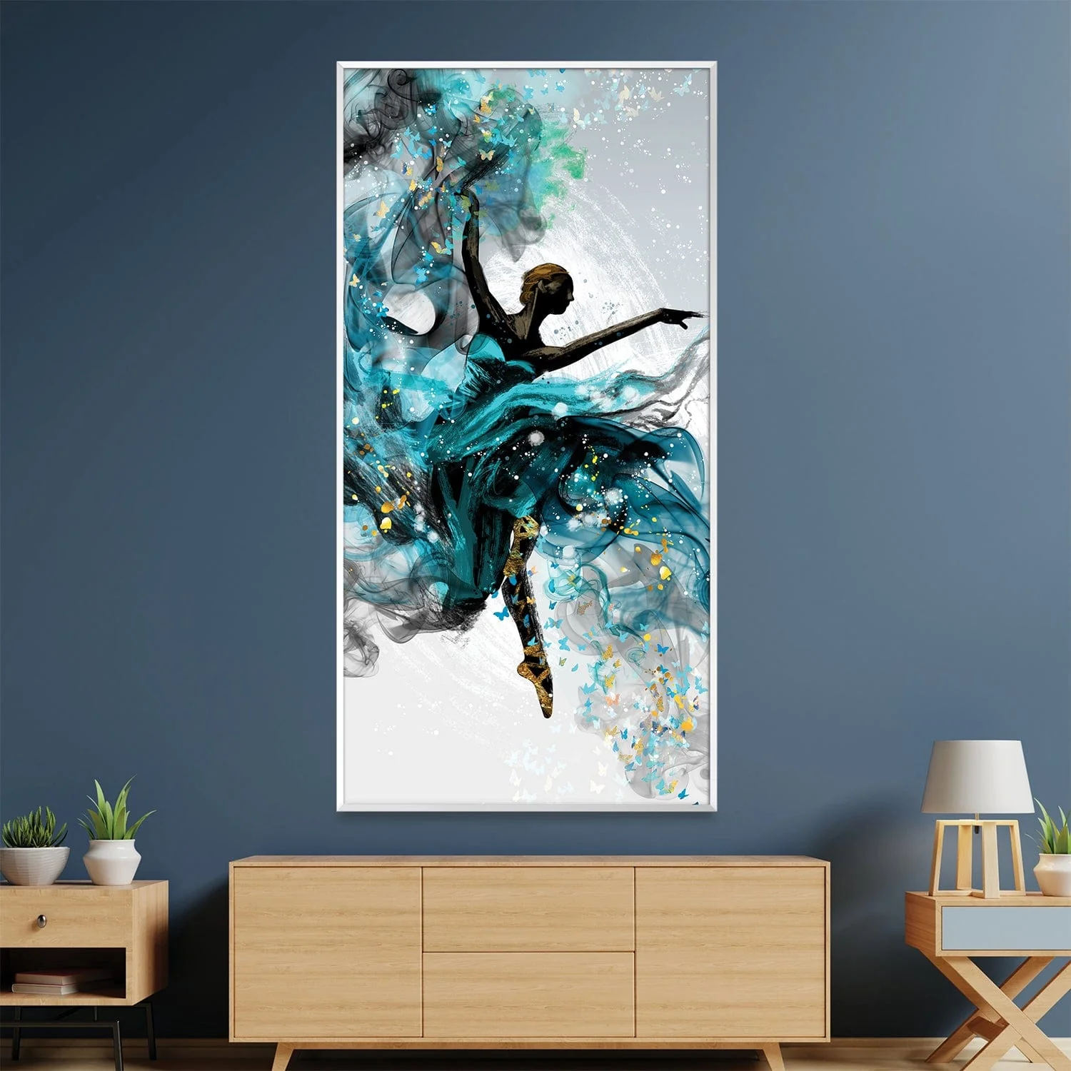 Teal Ballerina Canvas - Image 3