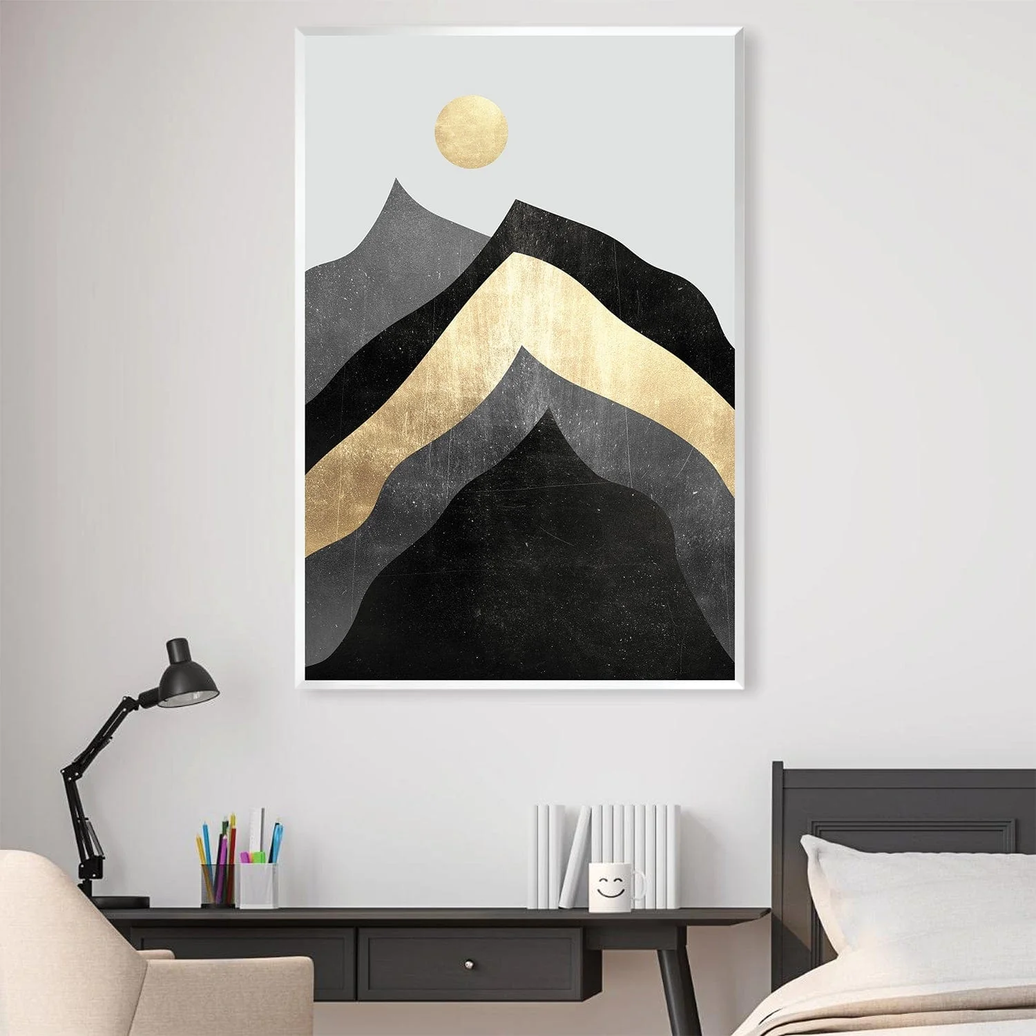 Textured Mountain Collage Canvas - Image 3