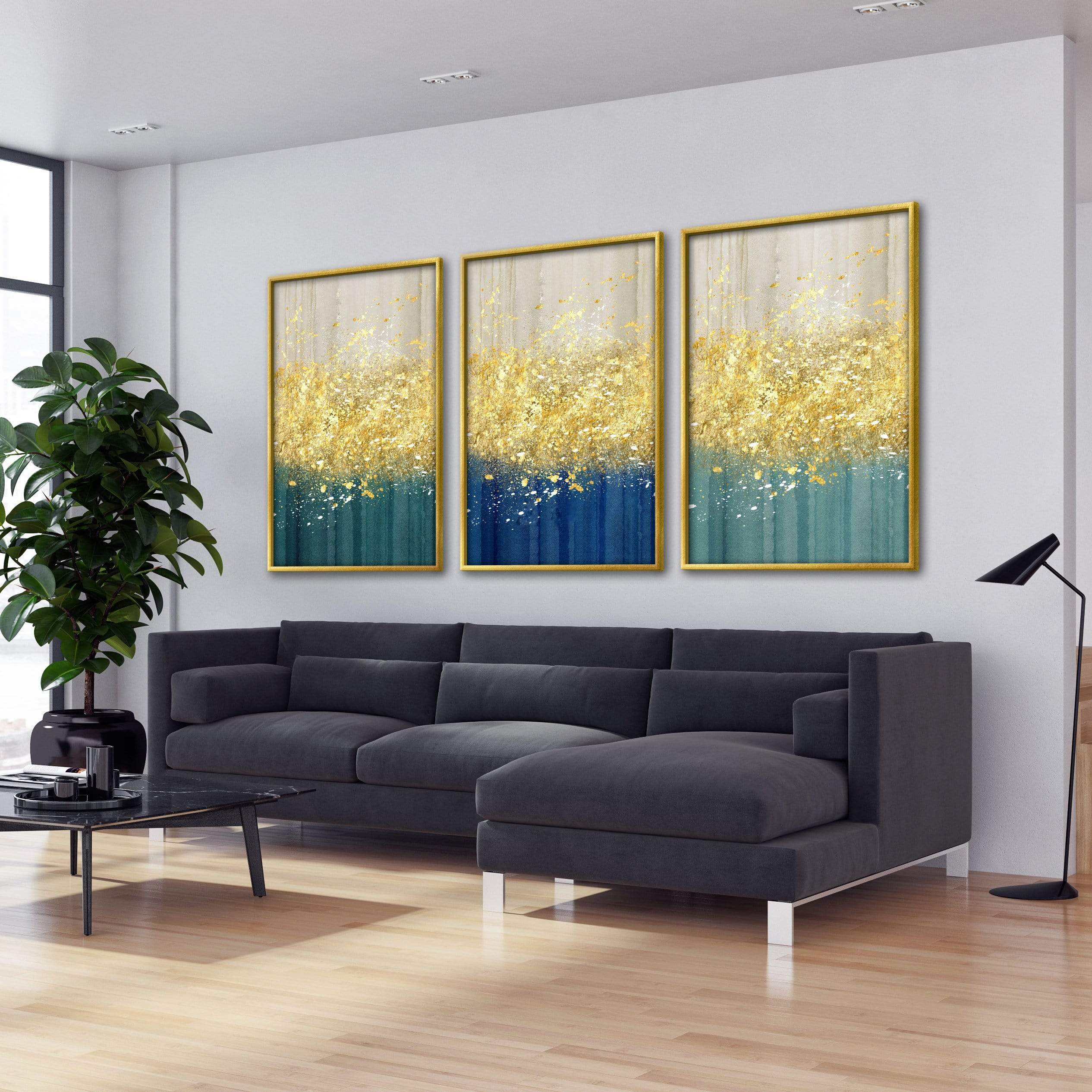 The Golden Splash Canvas - Image 4