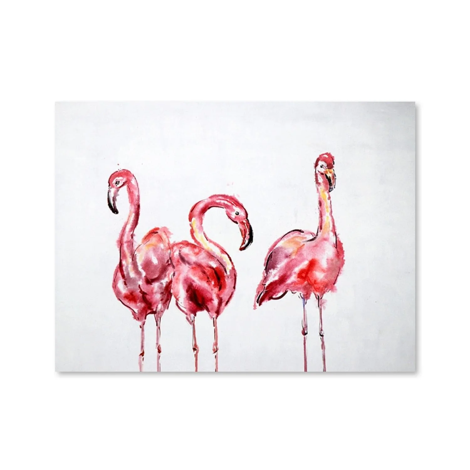 The Three Flamingos Oil Painting - Image 3