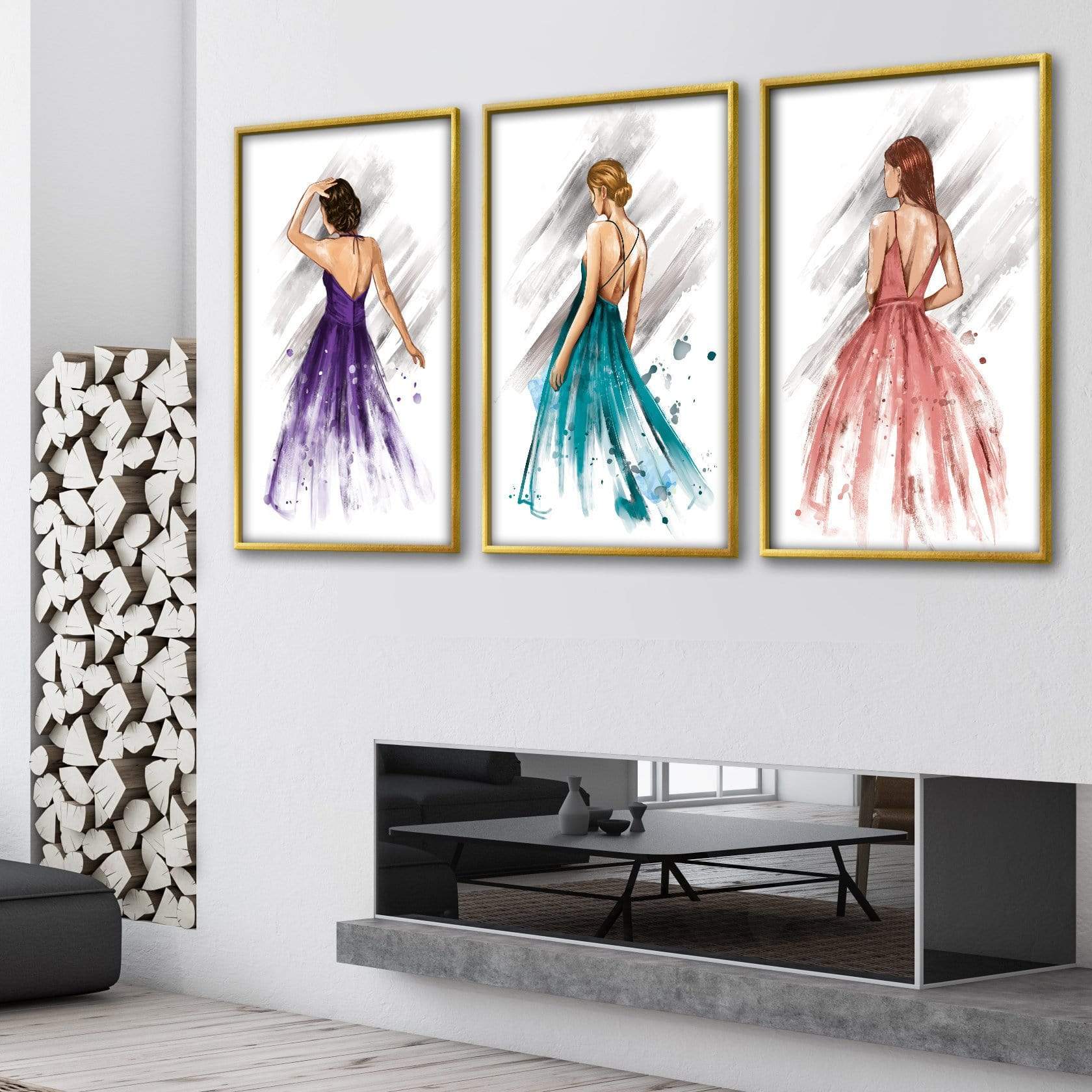 Three Gowns Canvas - Image 3
