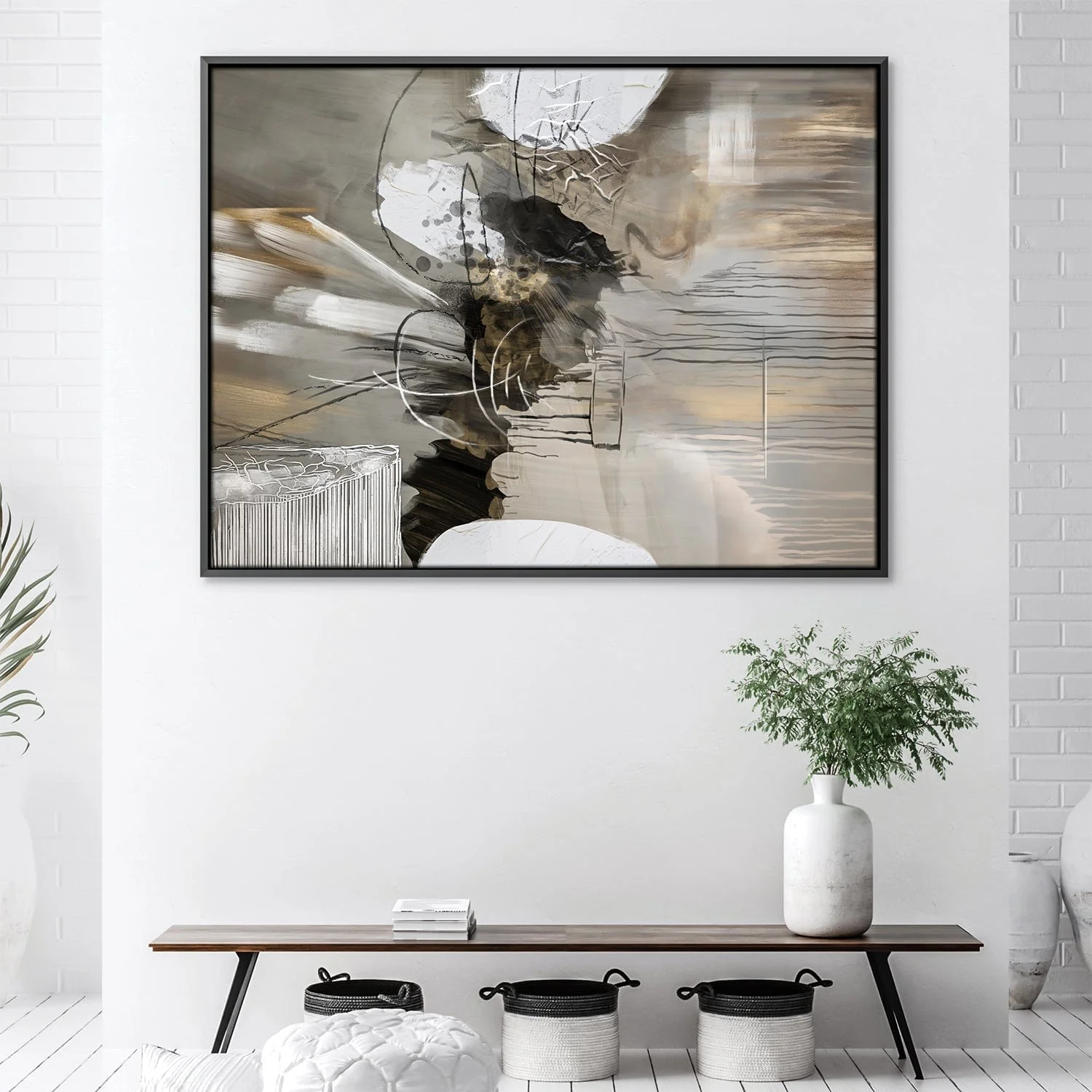 Toned Down Abstract Canvas - Image 3