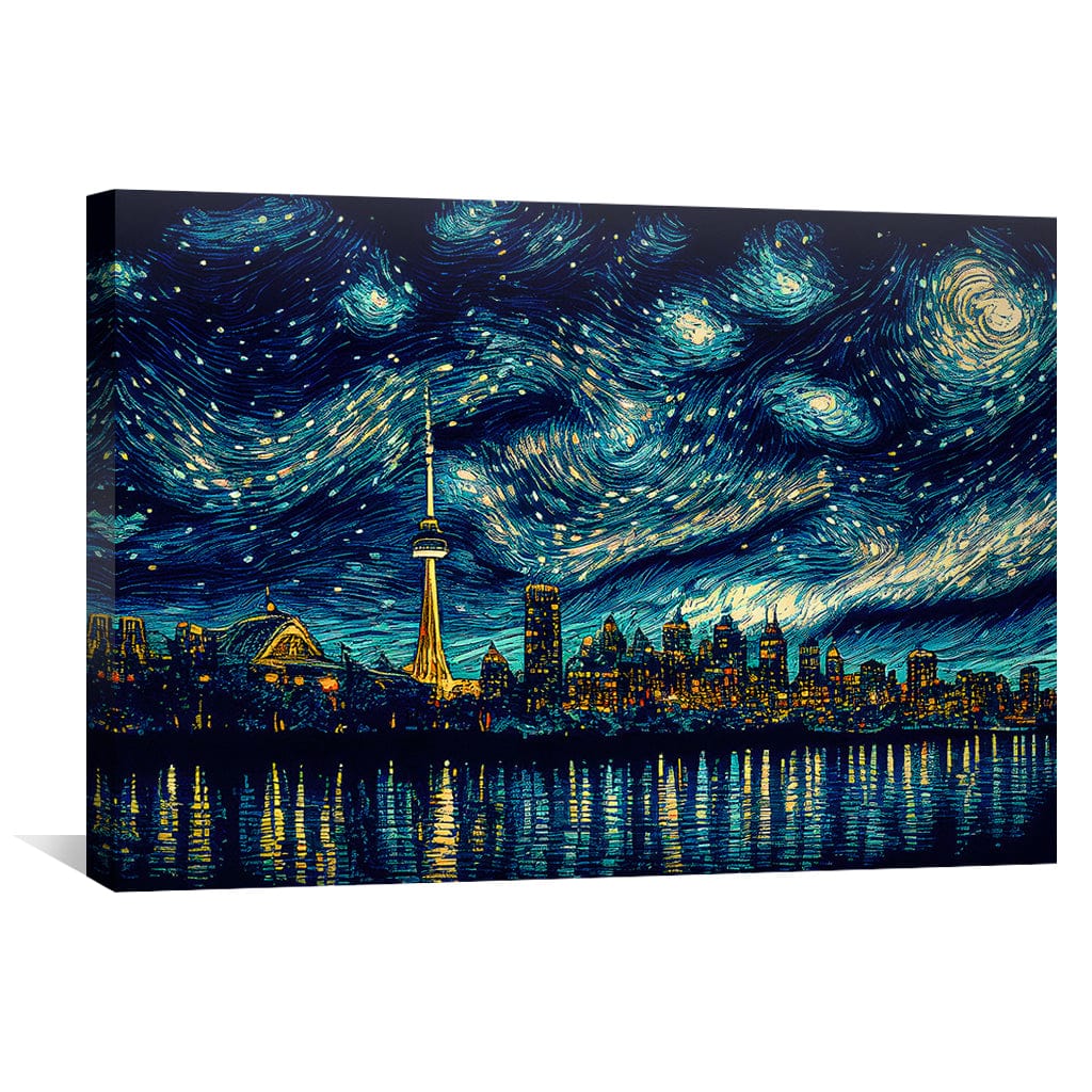 Toronto Starry Night Canvas - Image 2