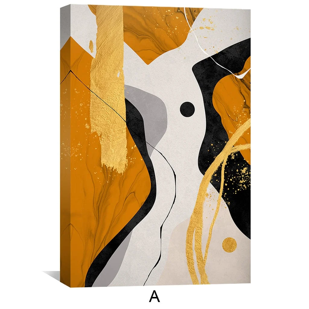 Triple Orange Abstract Canvas - Image 5