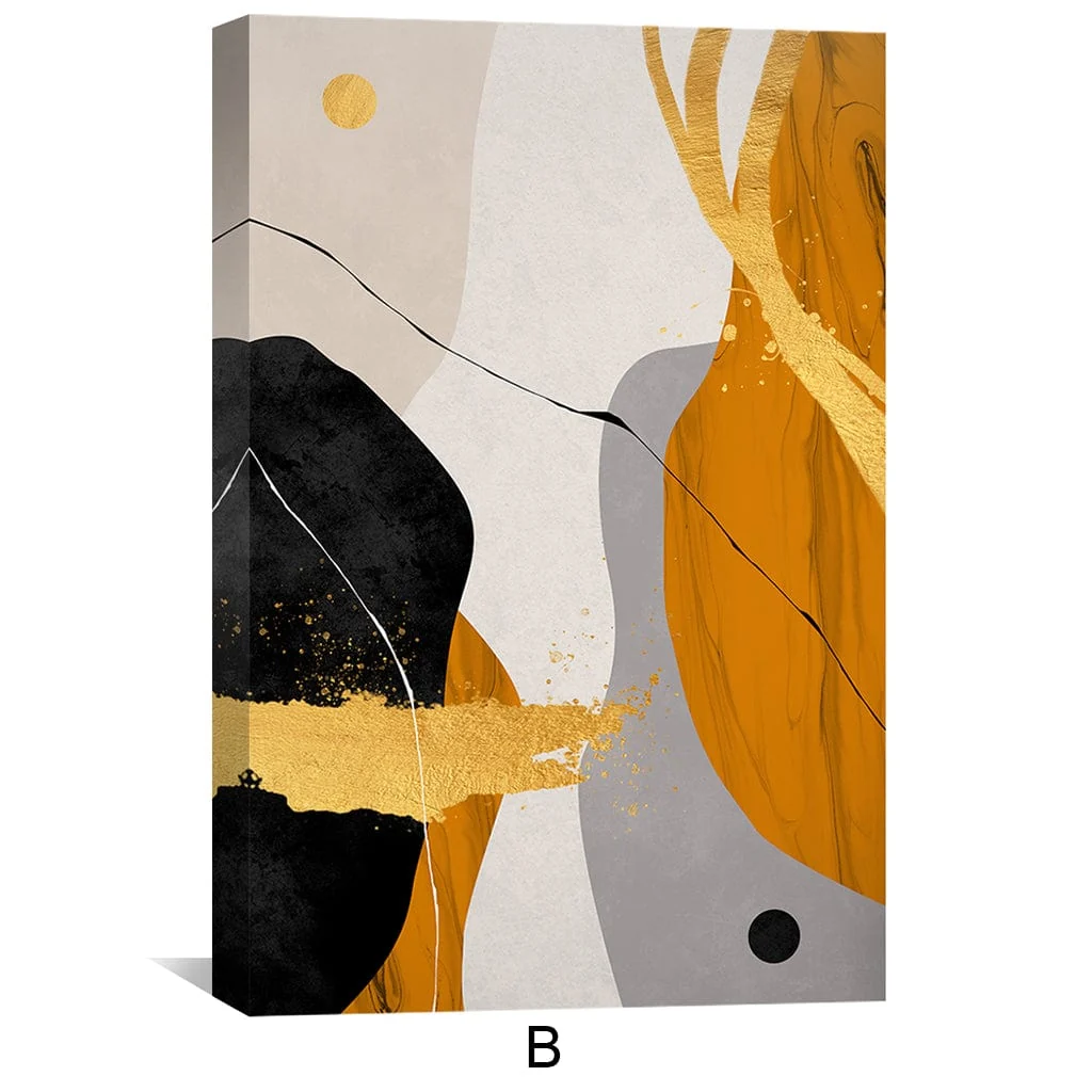 Triple Orange Abstract Canvas - Image 6