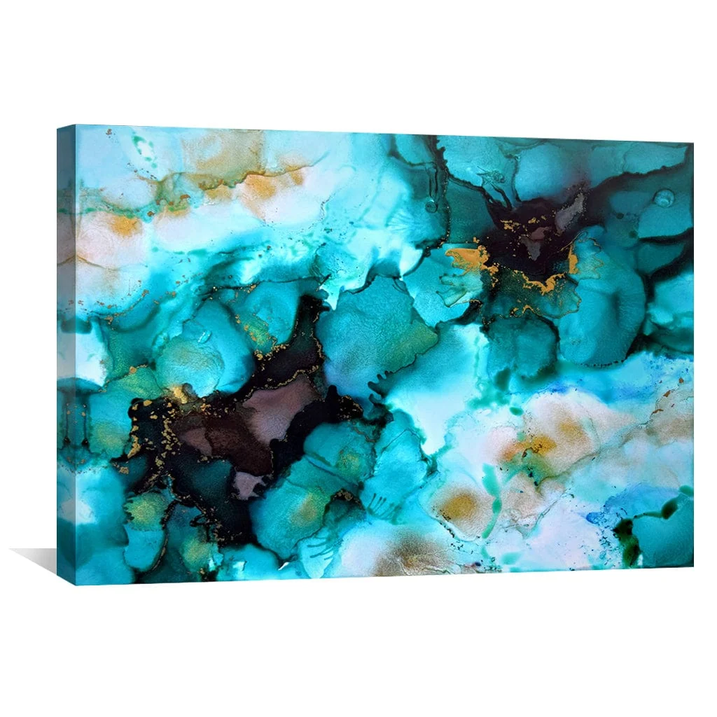 Turquoise Borealis Canvas - Image 2