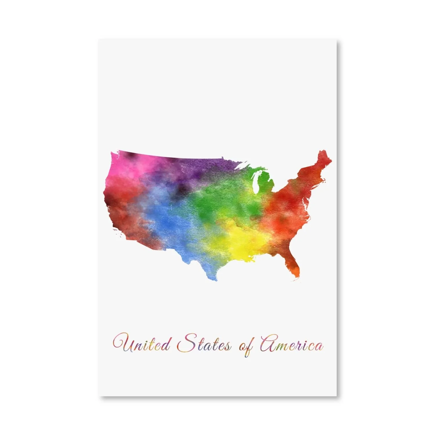 United States of America Rainbow Canvas - Image 3