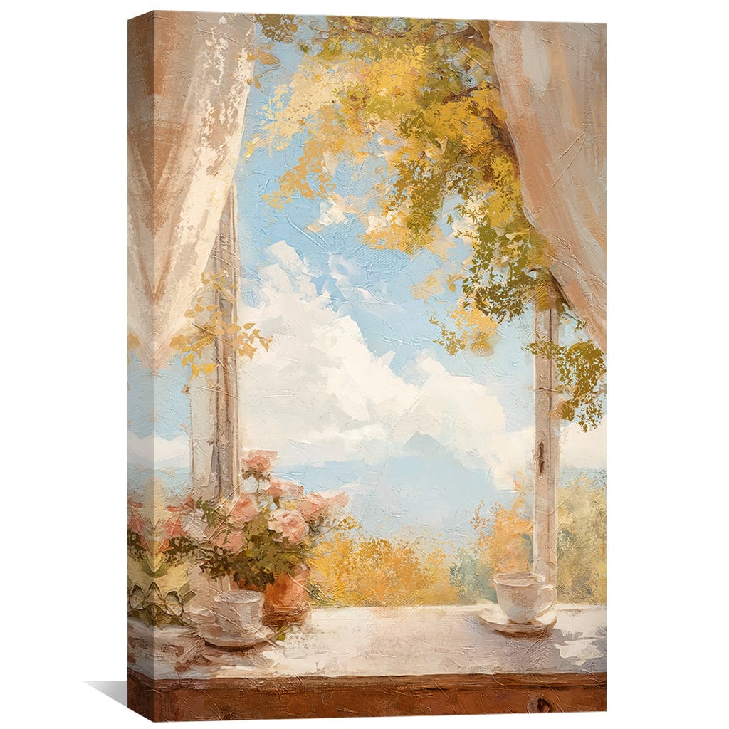 View between the curtains Canvas - Image 4
