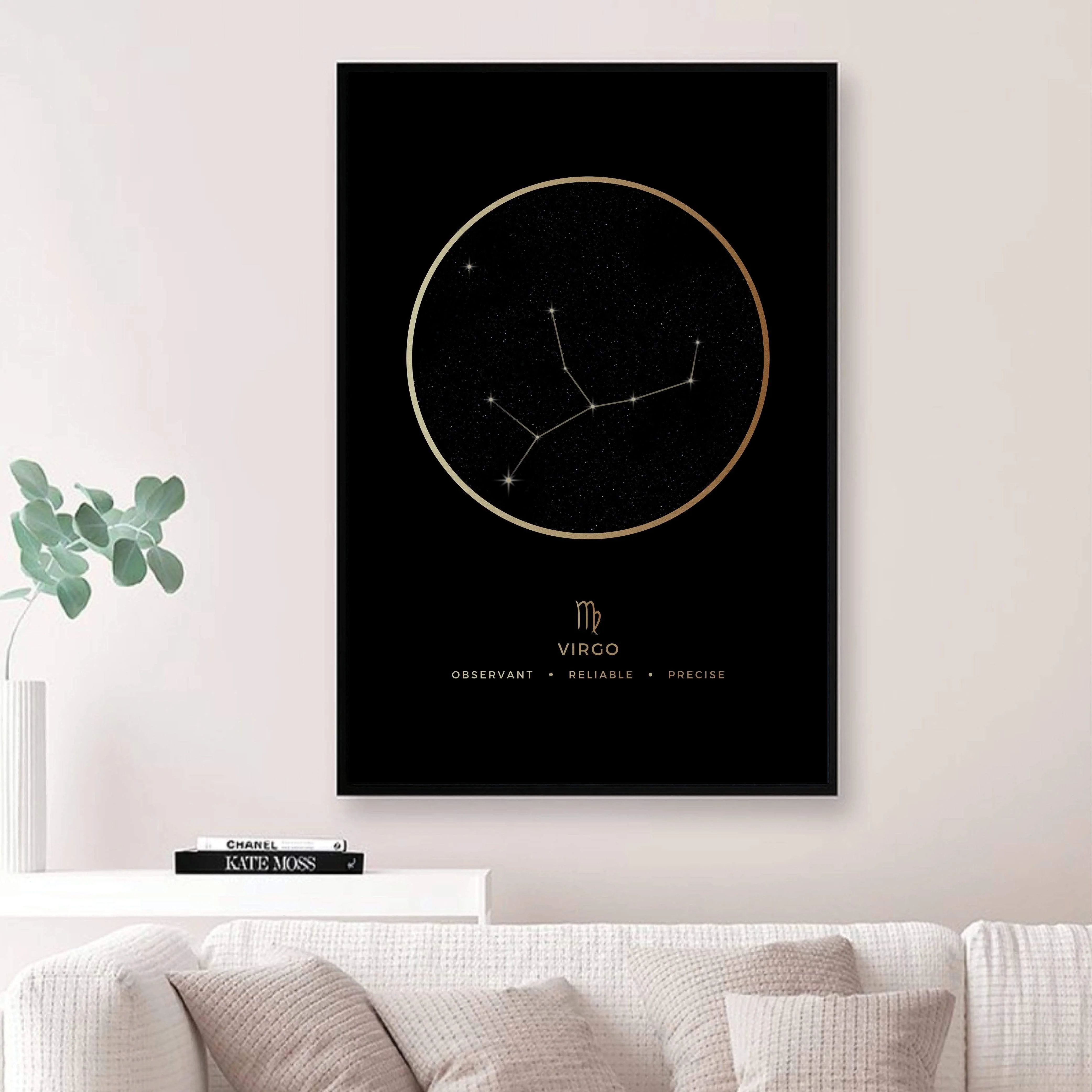 Virgo Traits Gold Canvas - Image 3