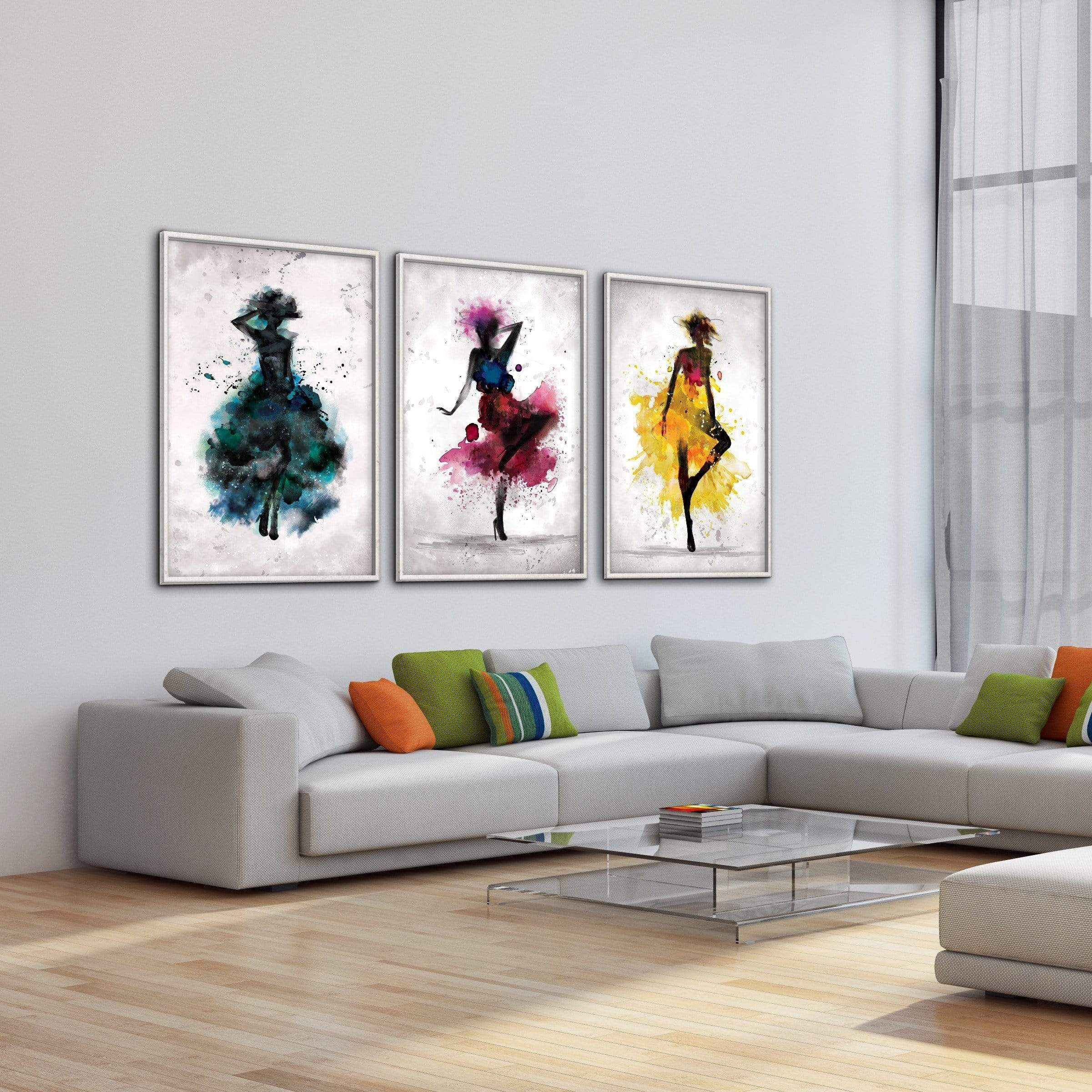 Watercolor Ballerina Canvas - Image 4