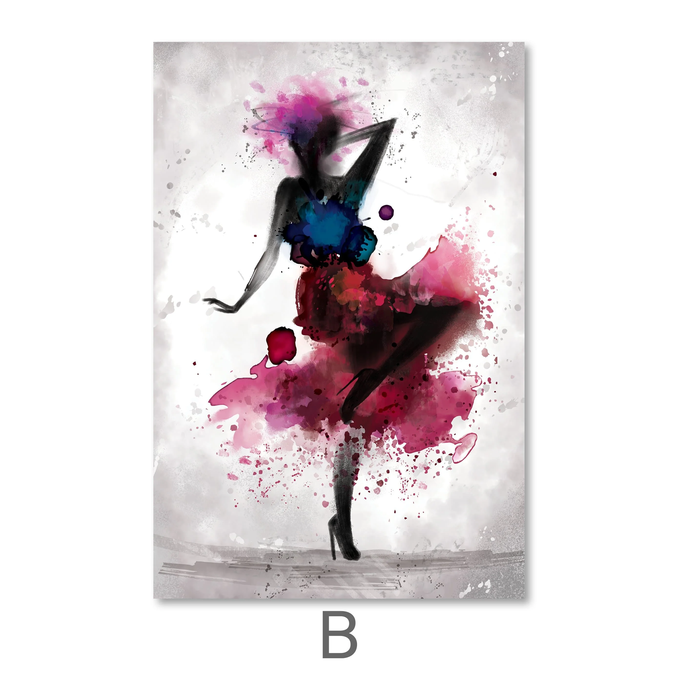 Watercolor Ballerina Canvas - Image 6