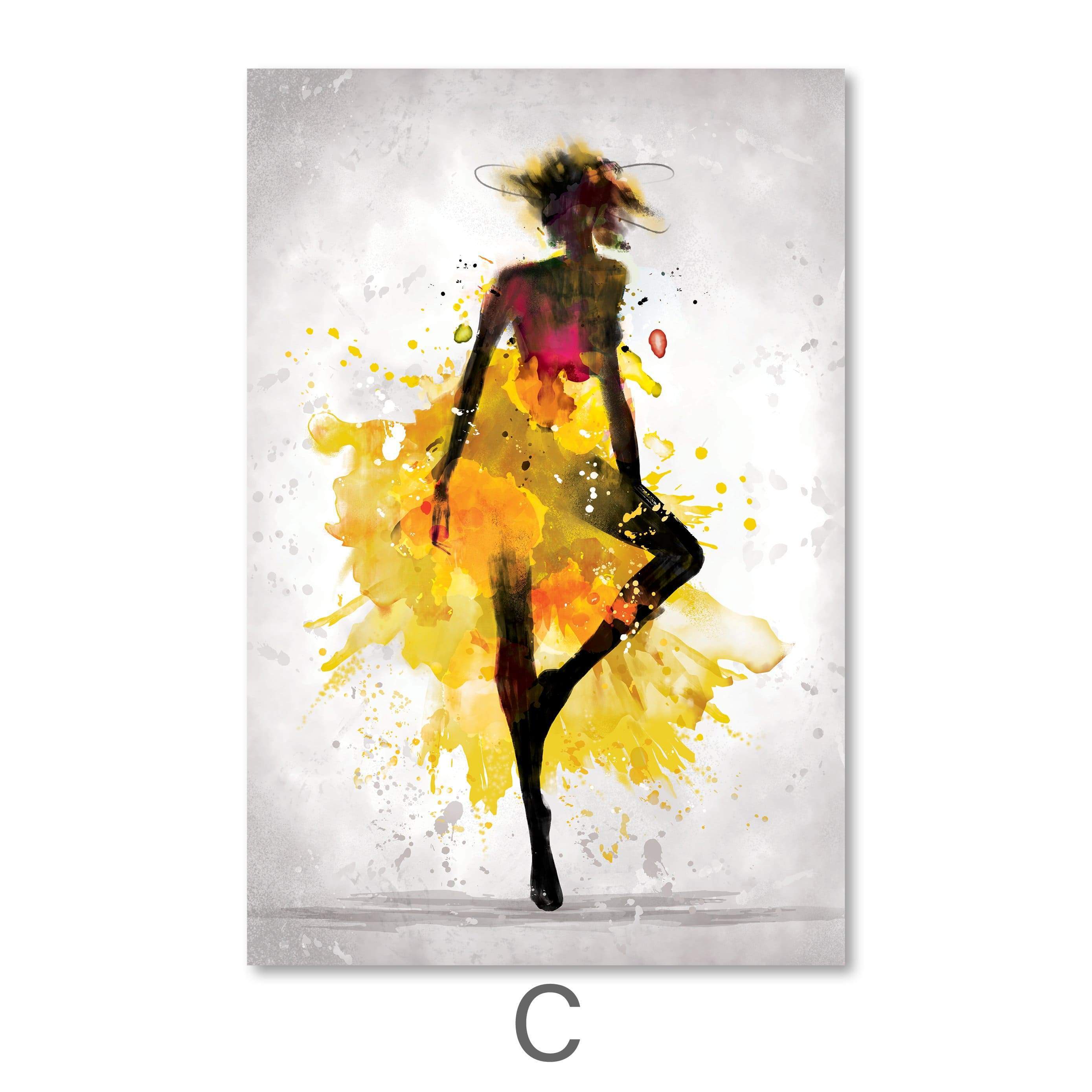 Watercolor Ballerina Canvas - Image 7