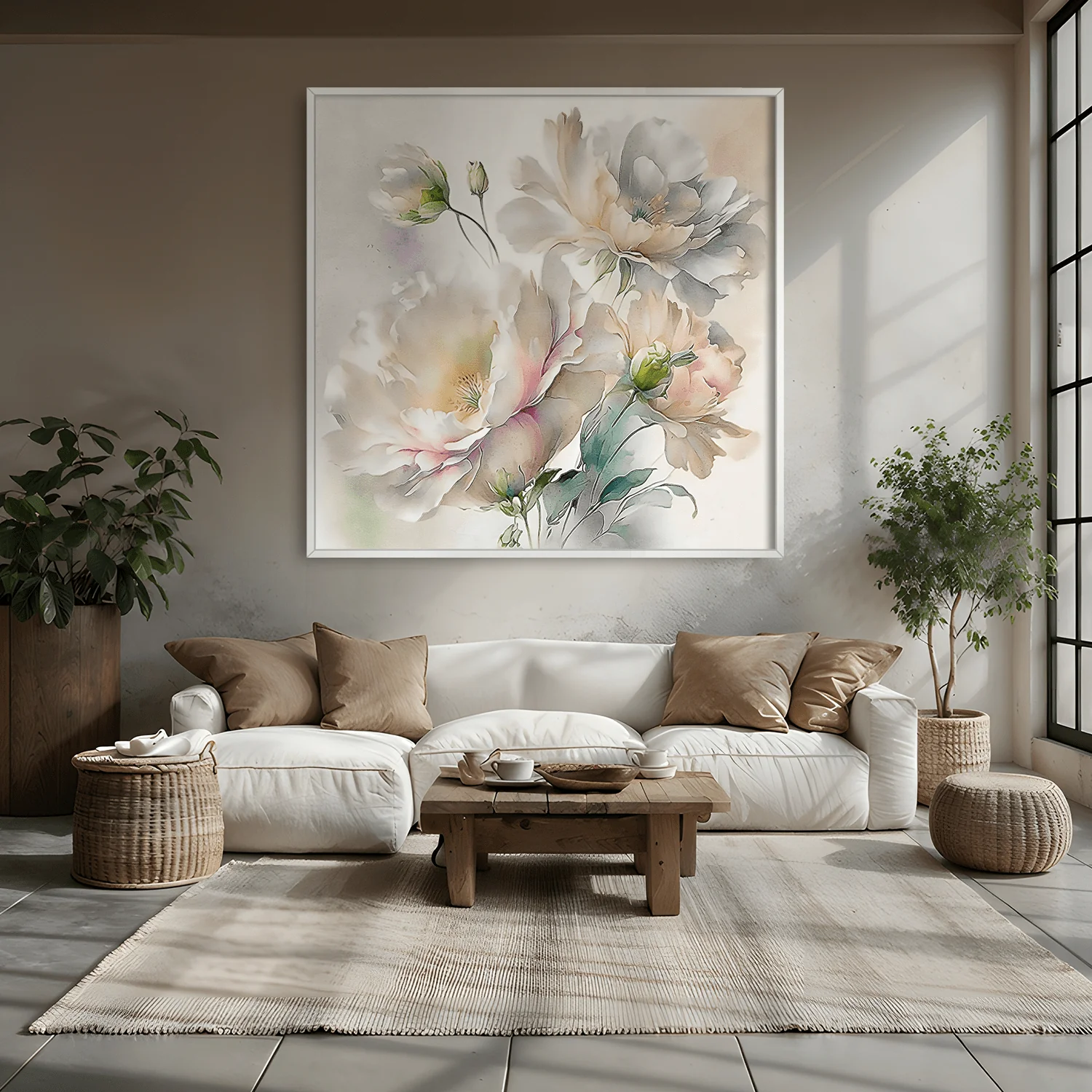 Watercolor Florals Canvas - Image 3