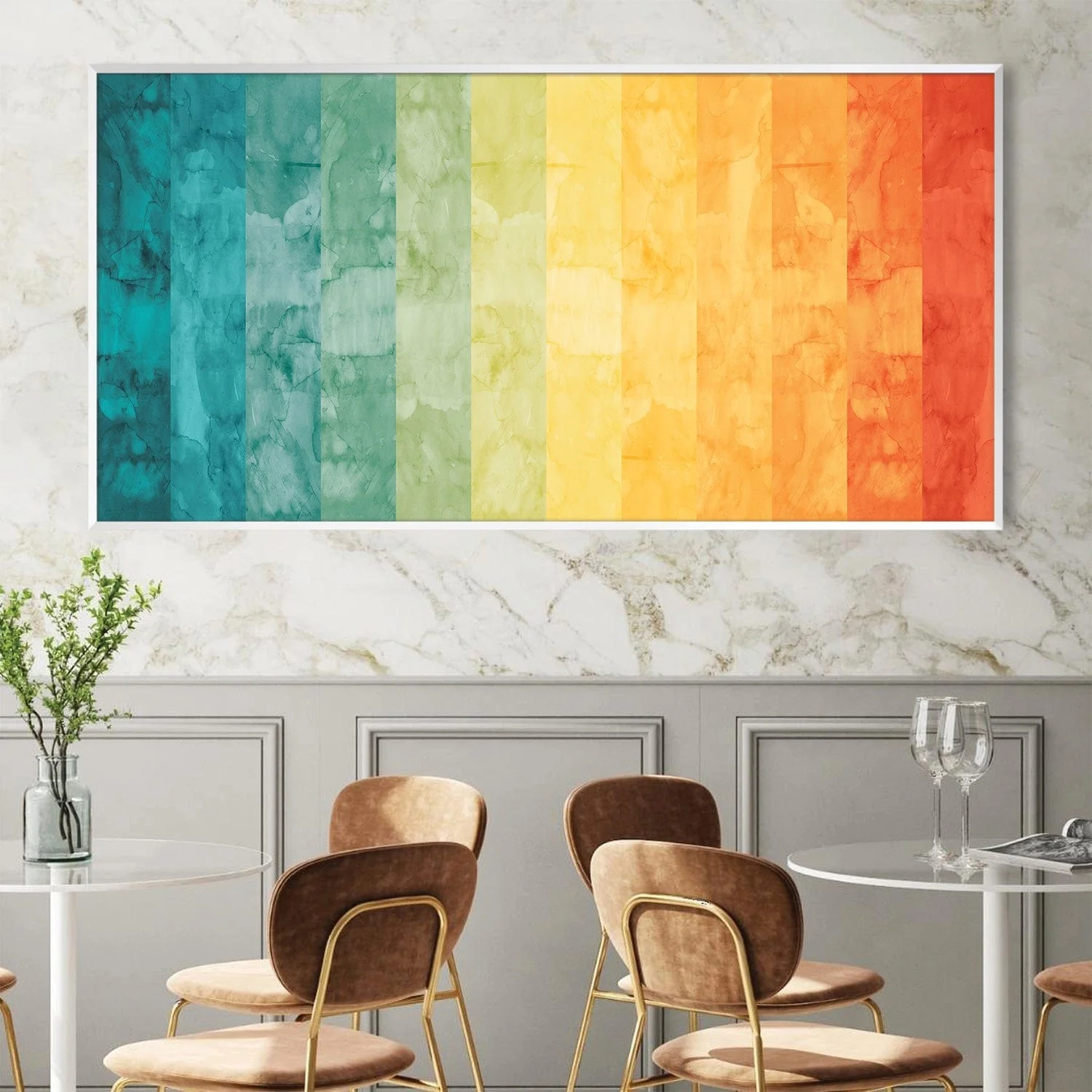 Watercolor Landscape 5 Canvas - Image 3