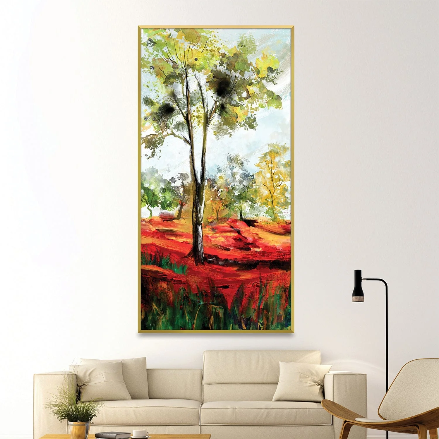 Watercolor Tree Symphony Canvas - Image 2