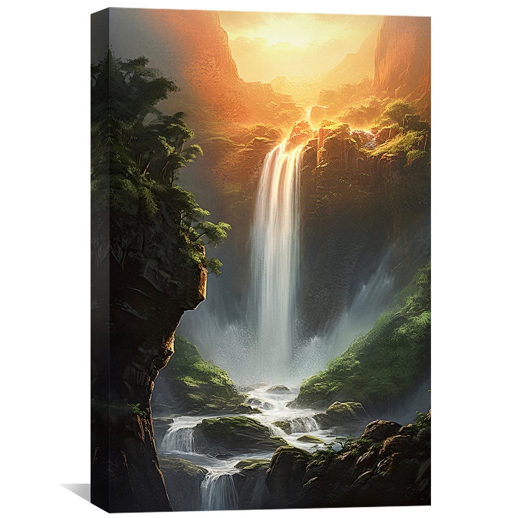 Waterfalls Below the Sun Canvas - Image 4