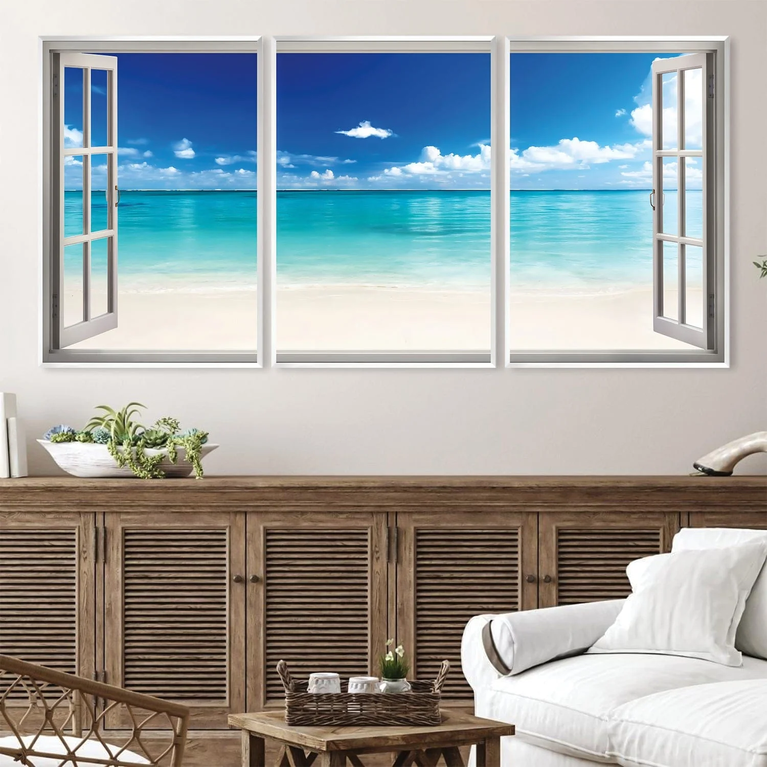 Window to the Beach Canvas - Image 3