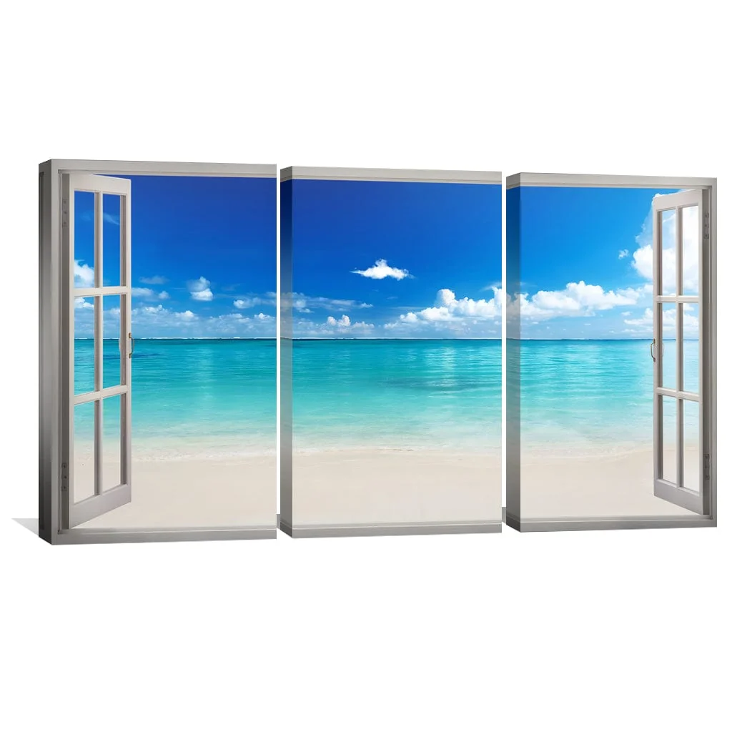 Window to the Beach Canvas - Image 4