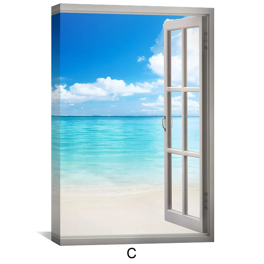 Window to the Beach Canvas - Image 7